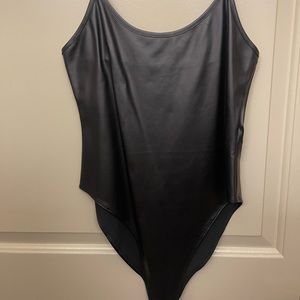 NWOT Faux leather body suit